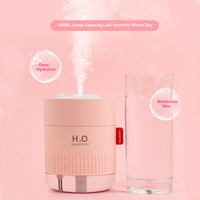 Biały nawilżacz ze wzorem ośnieżonych gór 500ML ultradźwiękowy USB Aroma dyfuzor powietrza kojący światło aromaterapia Humidificador Home Difusor 5